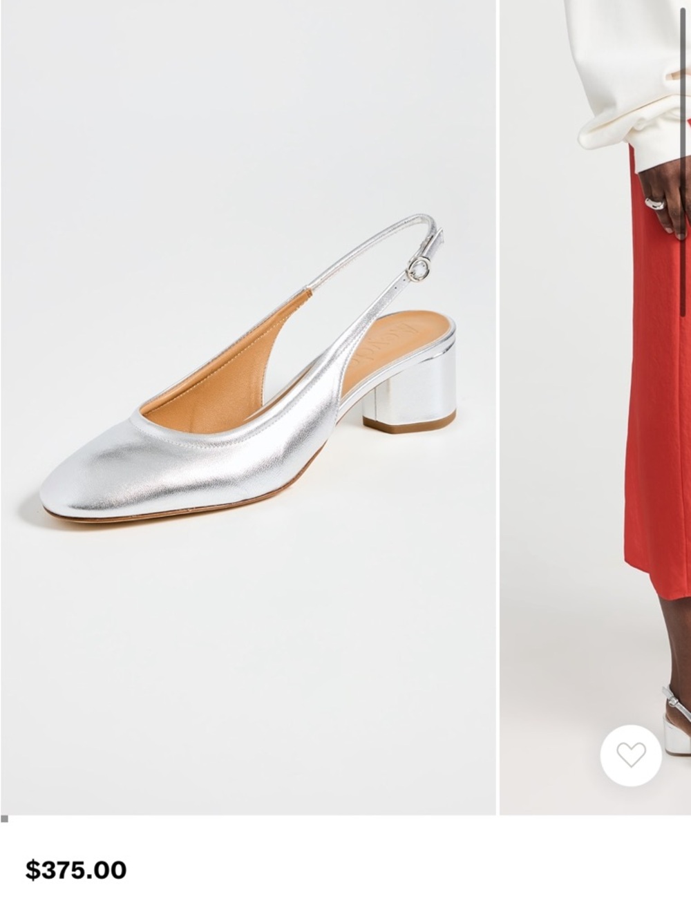 Aeyde Romy Laminated Metallic Silver Pumps - Picture 10 of 15